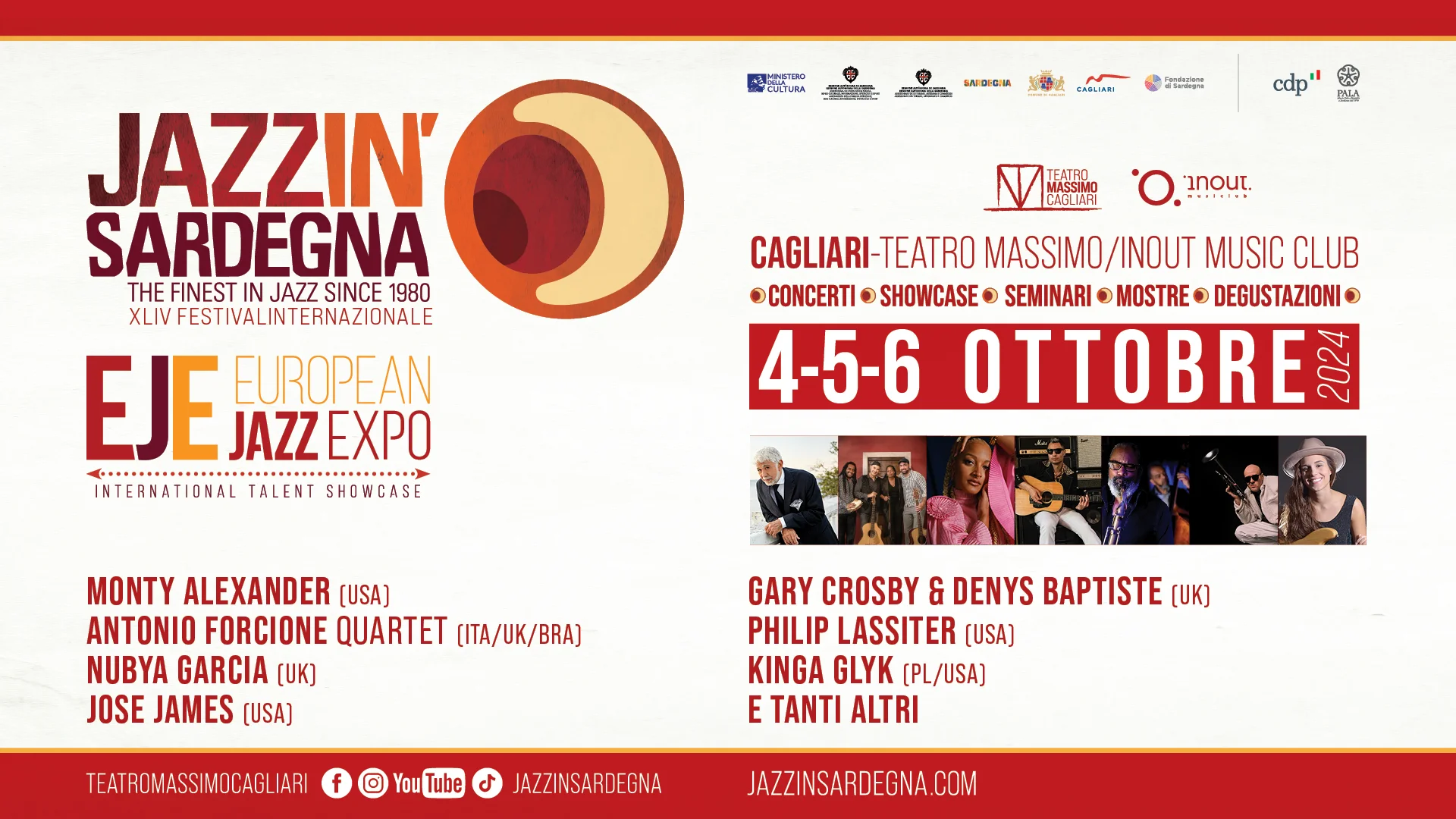 44° Festival Internazionale Jazz in Sardegna - European Jazz Expo. Dal 4 al 6 Ottobre 2024 a Cagliari