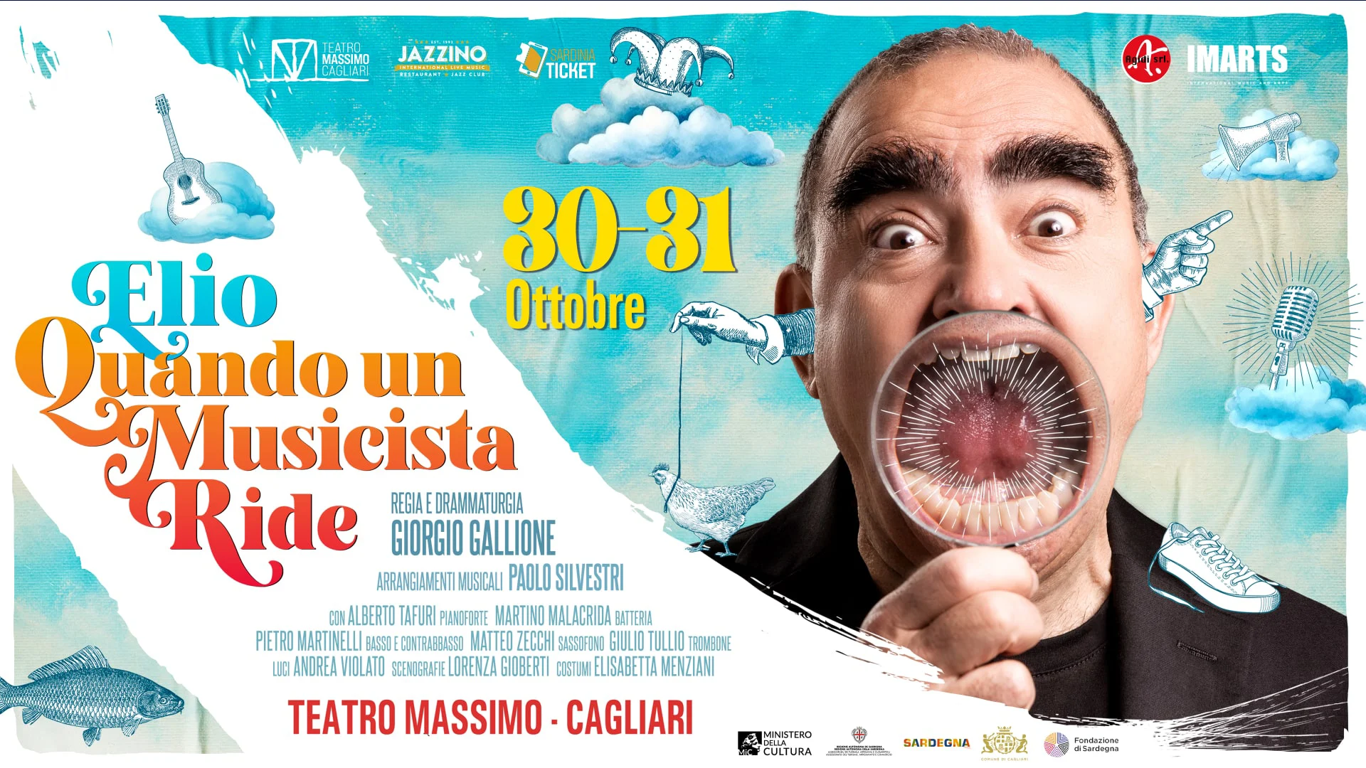 Elio quando un musicista ride live al teatro massimo di cagliari il 30-31 ottobre 2025
