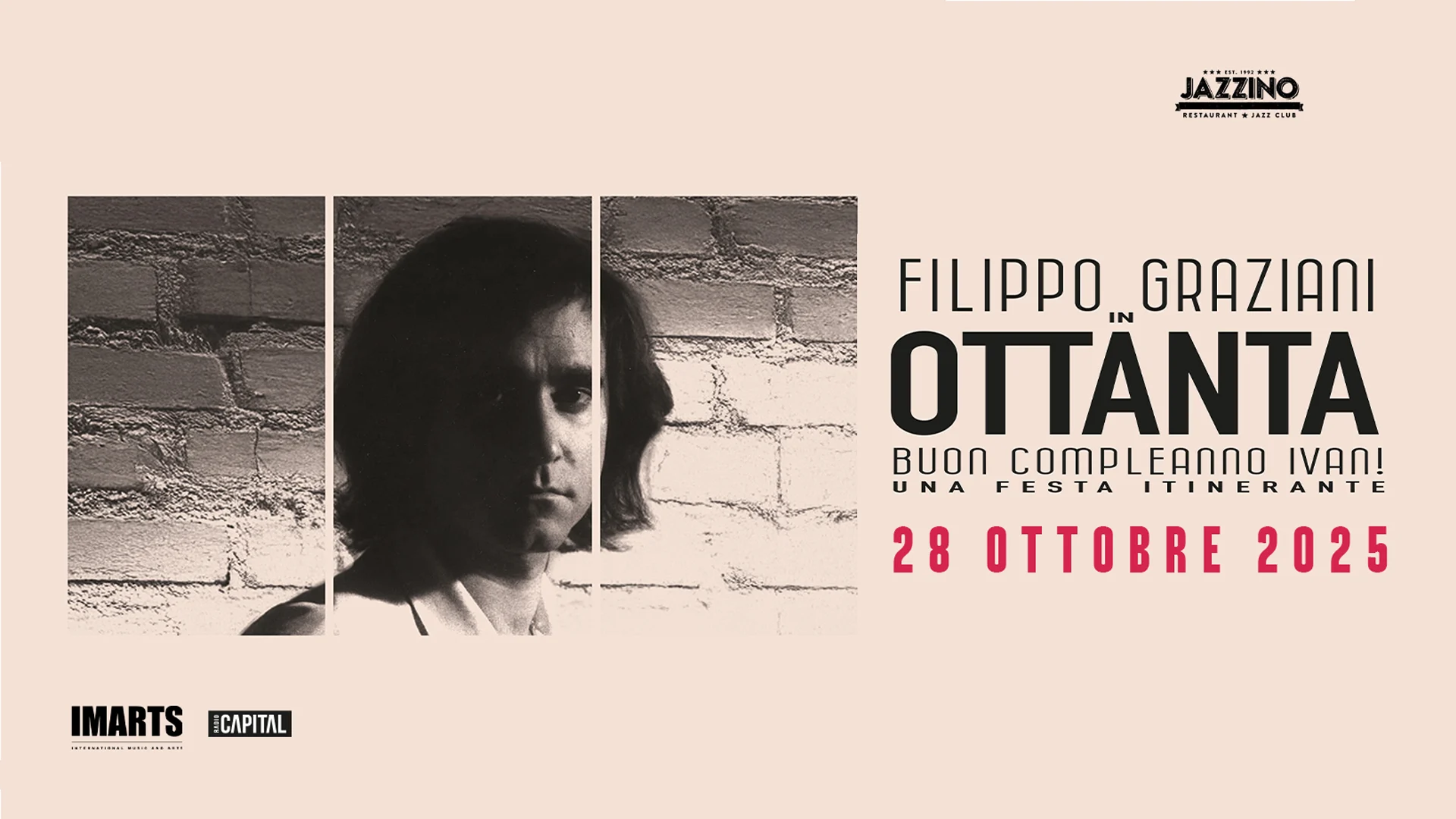 Filippo Graziani live al Teatro Massimo di Cagliari il 28 Ottobre 2025